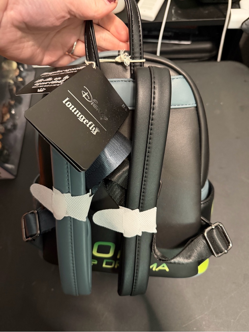 Loungefly Kim Possible & Shego Mini Backpack - Gray, Green, Orange - Picture 2 of 2